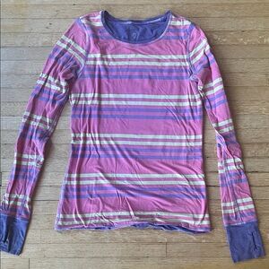 GUC Ivivva by Lululemon purple and pink with stripes reversible long sleeve